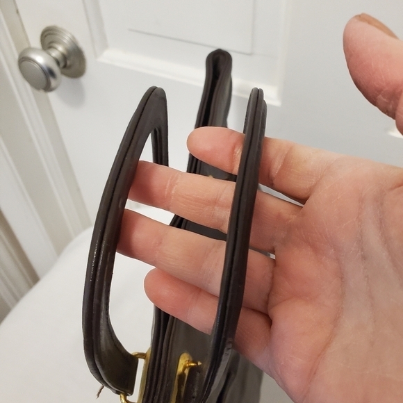 Vintage Palizzio Brown Leather Briefcase Style Handbag, classic - Picture 2 of 8